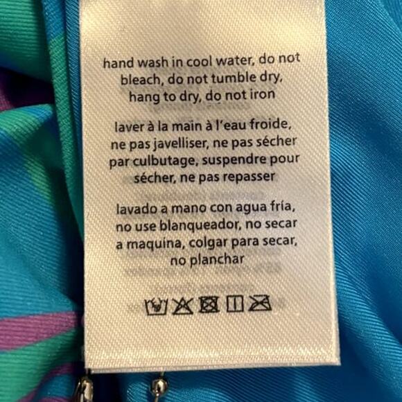 NWT WeWoreWhat Danielle 3.0 One Piece Women's Size XL Paradise Marble Ocean Blue - Picture 14 of 16